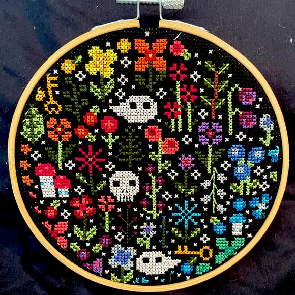 Wall Decor Spooky Garden Cross Stitch Ring Poshmark